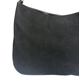 Prada Vintage Black Canvas Shoulder Bag