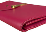 Saint Laurent Pink Leather Y Ligne Clutch