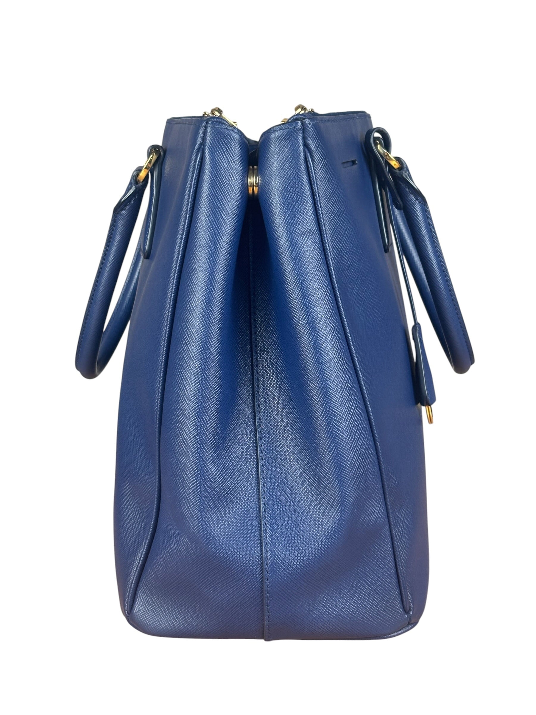 Prada Blue Galleria Saffiano Leather Tote