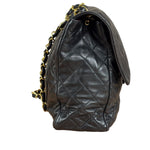 Chanel Vintage Brown Leather Jumbo Flap Bag