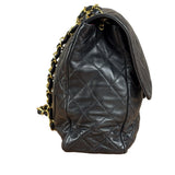 Chanel Vintage Brown Leather Jumbo Flap Bag