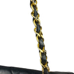 Chanel Black Quilted Lambskin Half Moon Flap 1989