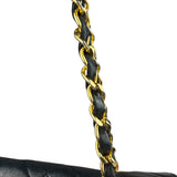 Chanel Black Quilted Lambskin Half Moon Flap 1989