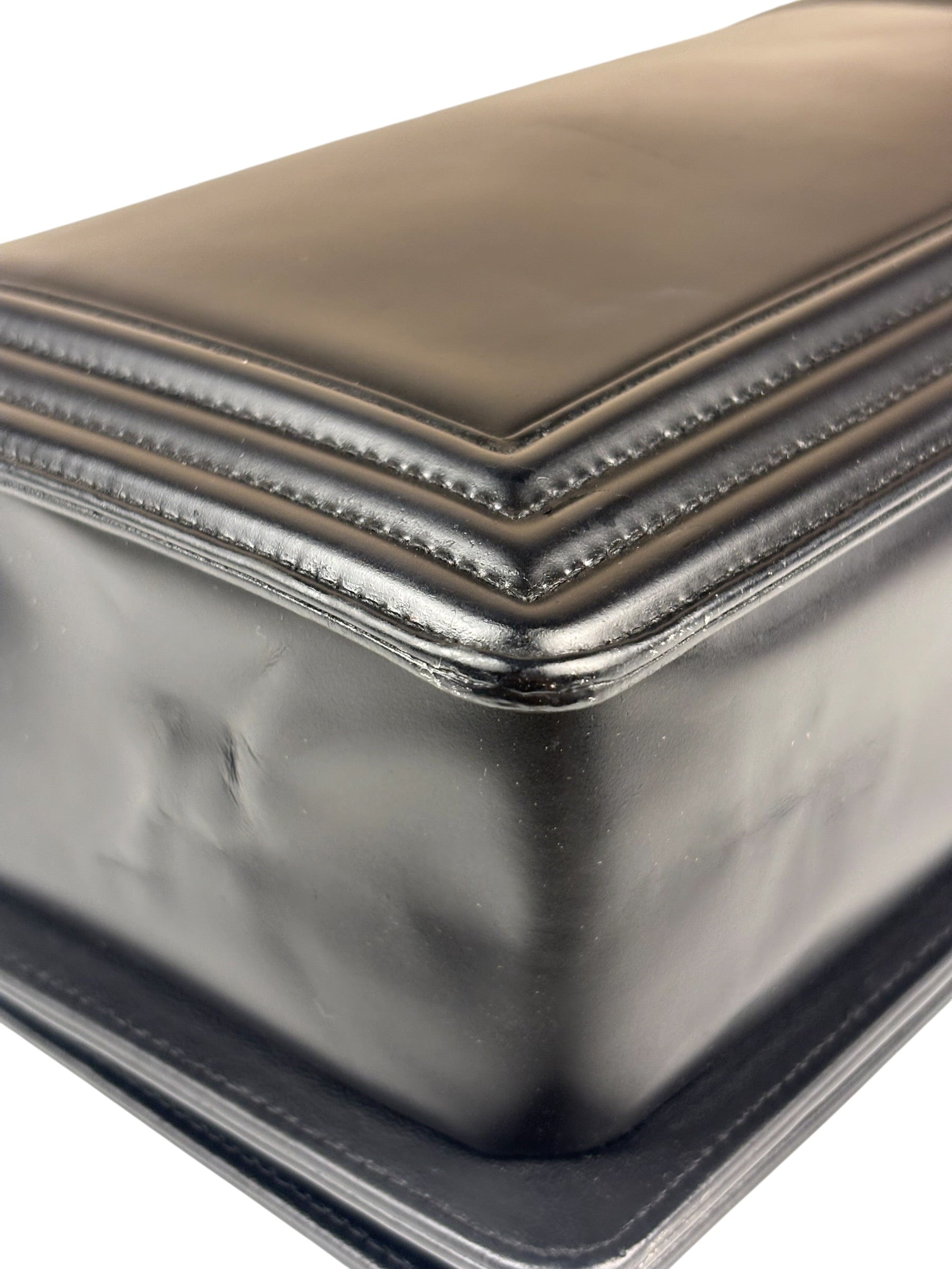 Chanel Black Calfskin Boy Flap Bag 2015