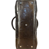 Loewe Vintage Brown Patent Leather Amazona Handbag