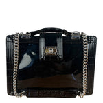 Chanel Black Patent Leather Boy Tote Two-Way Bag 2012