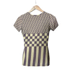 Fendi Vintage FF Multi Pattern Rayon Top