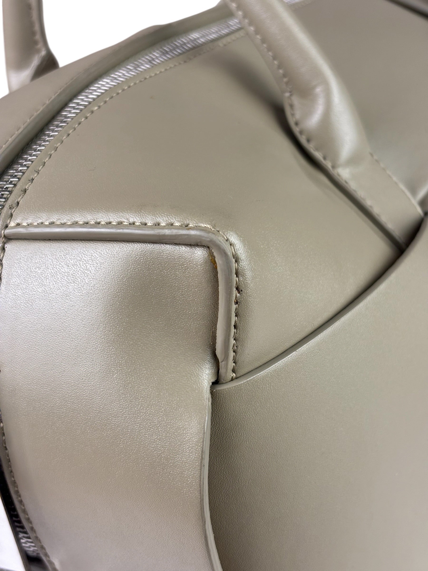 Bottega Veneta Olive Green Leather Intrecciato Arco Two-Way Bag