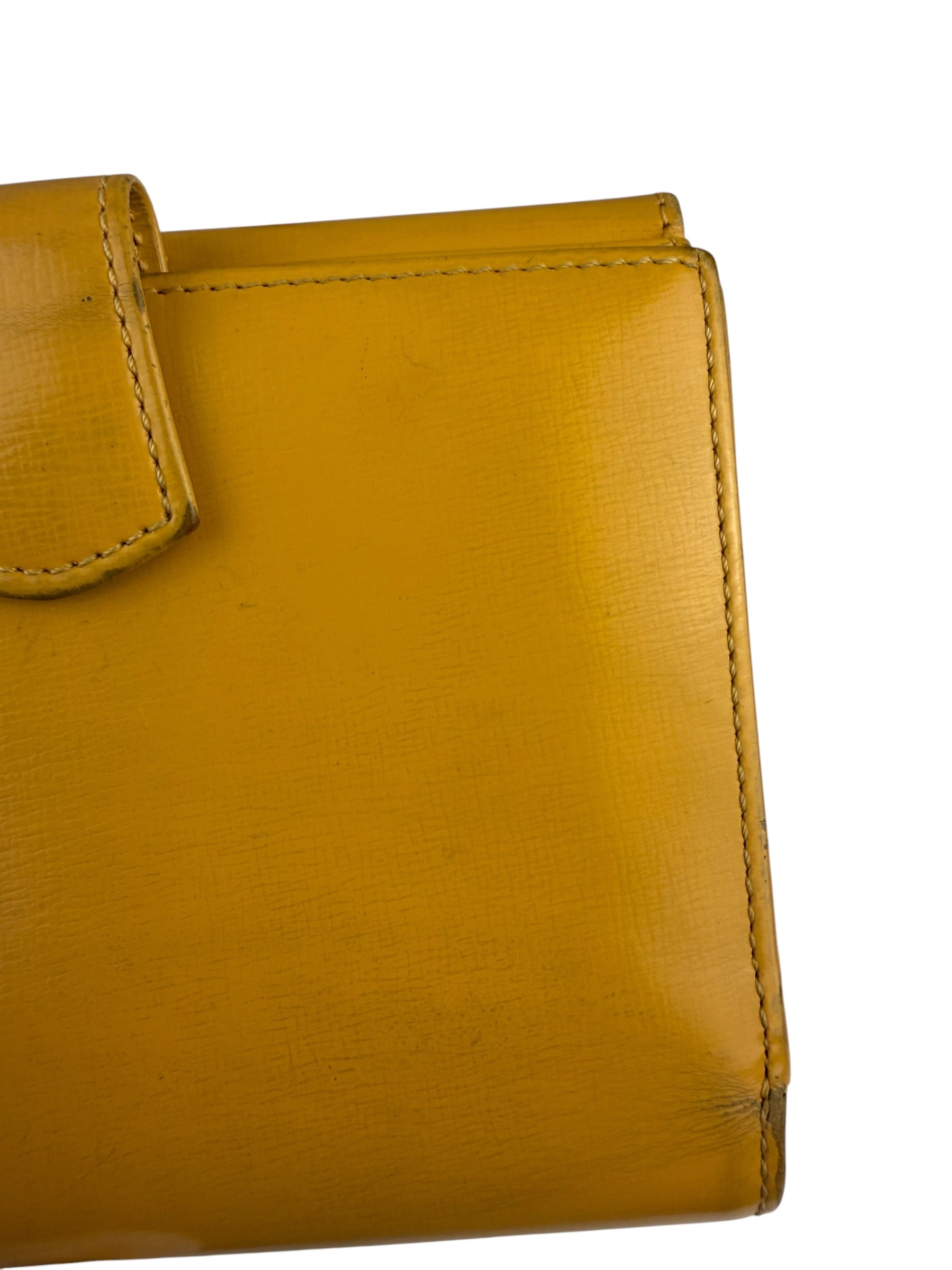 Loewe Vintage Yellow Leather Bifold Wallet