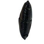 Bottega Veneta Black Leather Maxi Intrecciato Padded Pouch