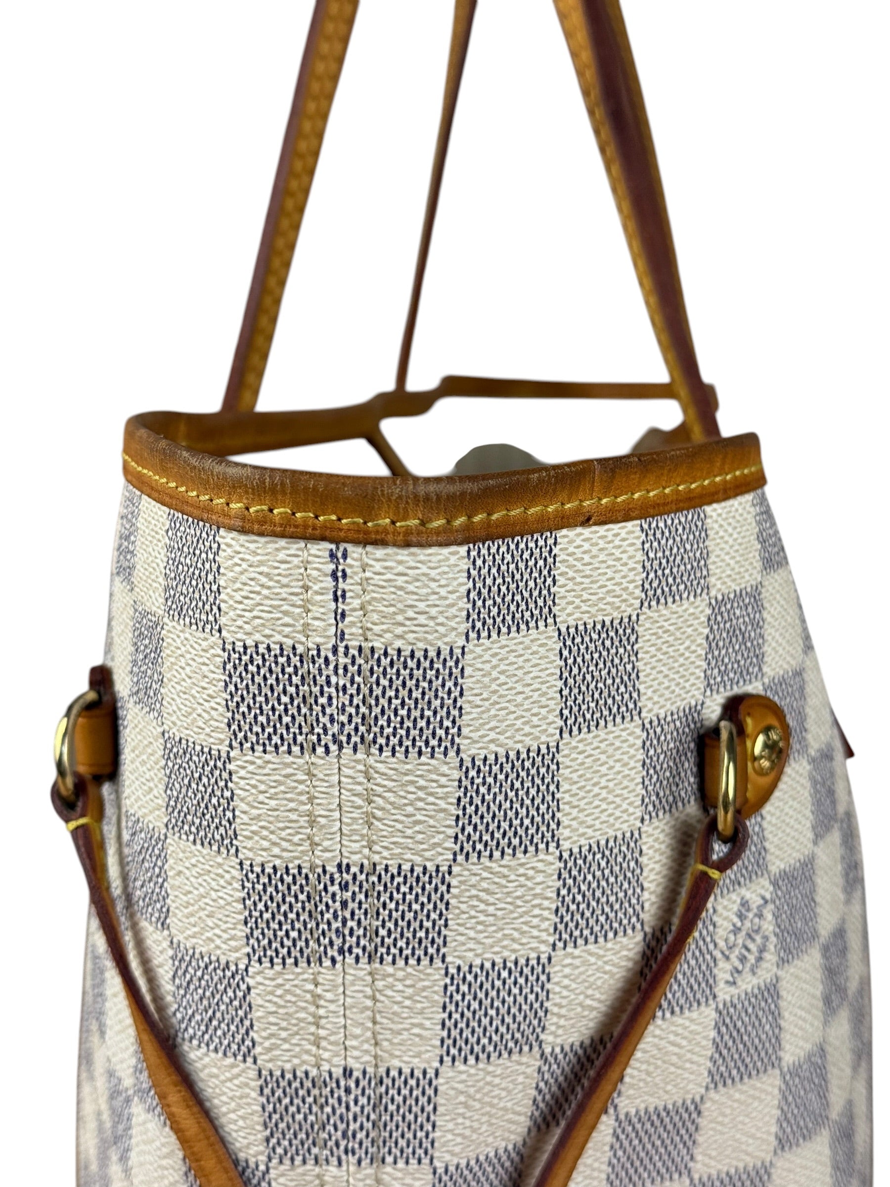 Louis Vuitton Damier Azur Neverfull MM w/ Pouch