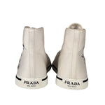 Prada Canvas Olka Dot High Top Point Sneakers