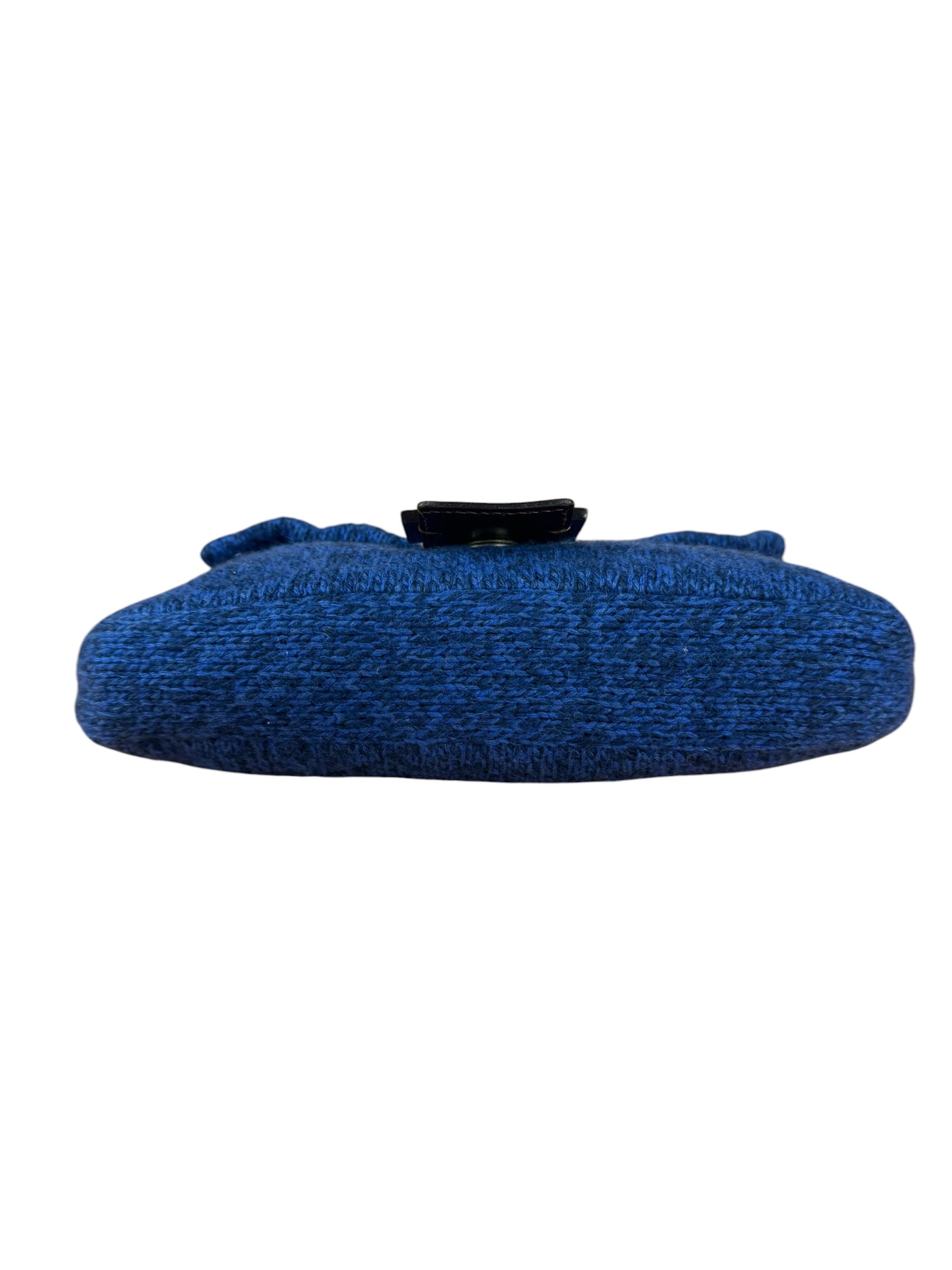 Fendi Vintage Blue Cashmere Baguette