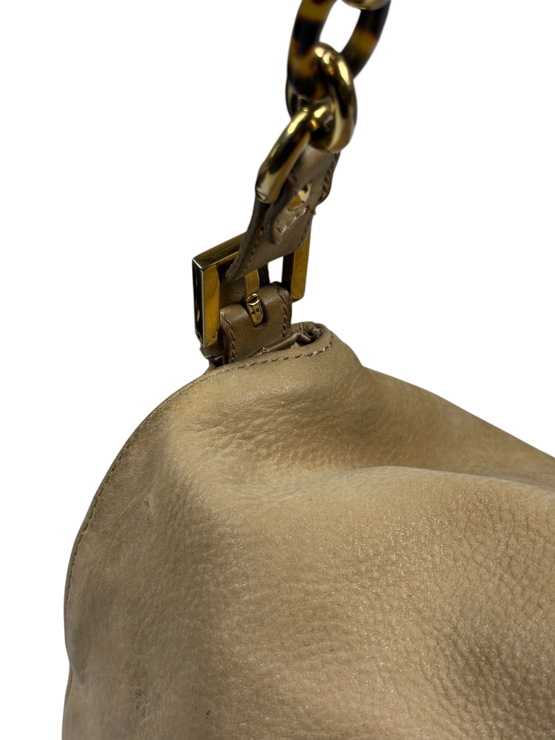 Fendi Beige Leather Mamma Baguette