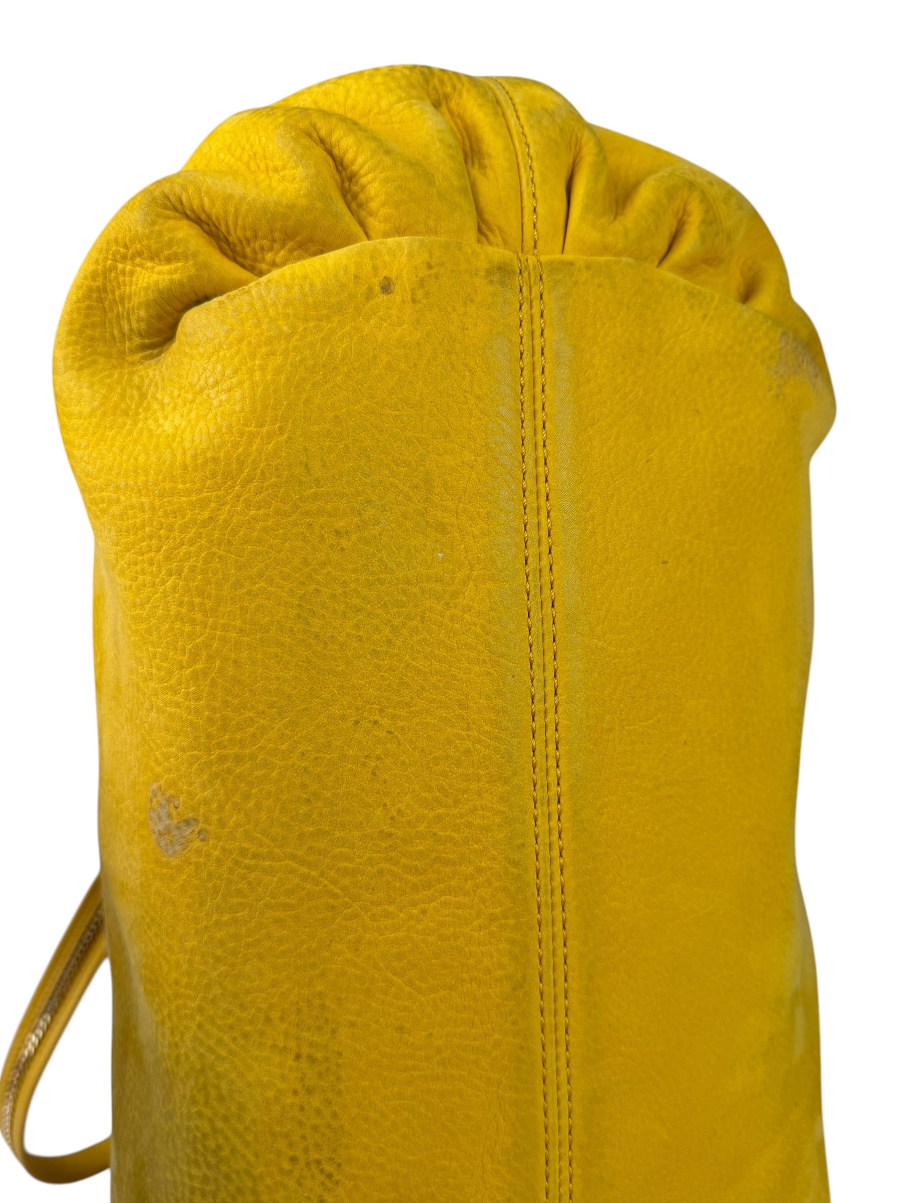 Fendi Yellow Leather Shoulder Bag