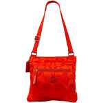 Coach Red/Orange Nylon Getaway Signature File Crossbody
