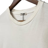 Miu Miu White Blue Embroidered Logo T-Shirt