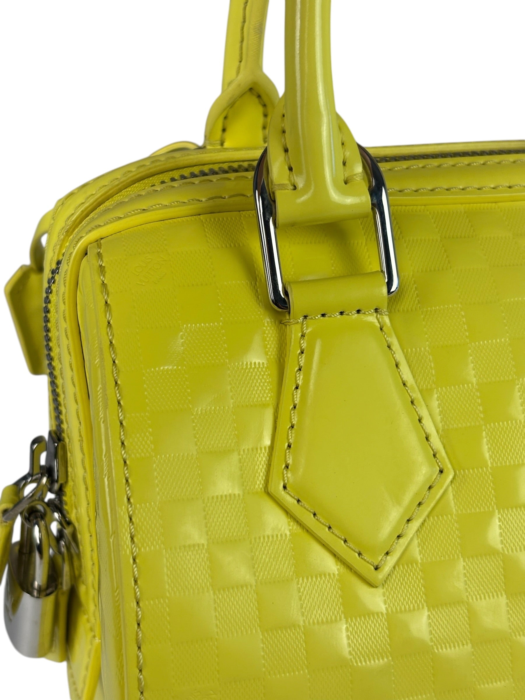 Louis Vuitton Yellow Damier Facette Cube Speedy 20
