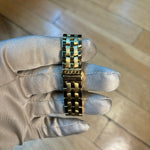 Gucci Gold Plated Link Black Dial