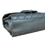 Chanel Dark Grey Quilted Leather Loop Flap Bag 2014