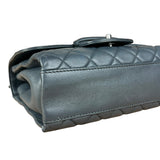 Chanel Dark Grey Quilted Leather Loop Flap Bag 2014