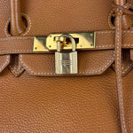 Hermes Birkin 35 Gold Brown Togo Leather Handbag 2001