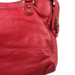 Balenciaga Red Calfskin Rouge Le City Bag