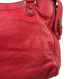 Balenciaga Red Calfskin Rouge Le City Bag