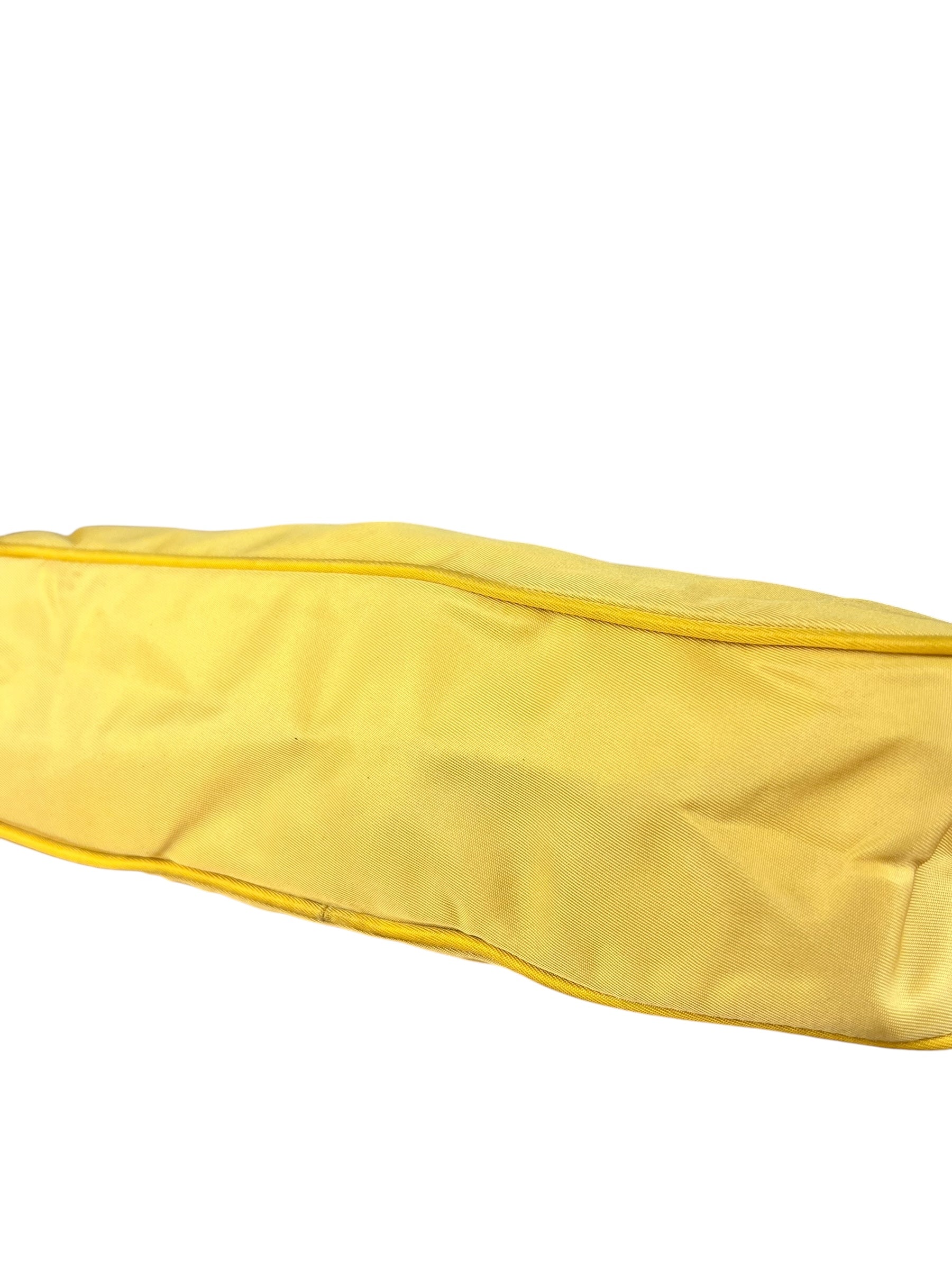 Prada Vintage Nylon Yellow Pochette