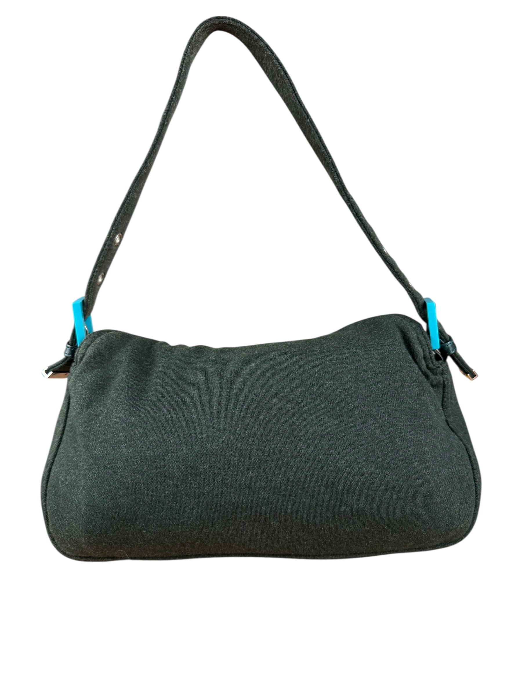Fendi Green Jersey Cotton Baguette