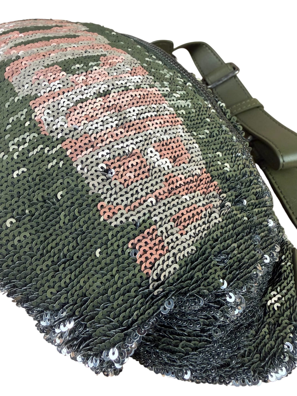 Chanel Olive Green Quilted Leather Trim Coco Cuba Fanny Pack Belt Bag 2017