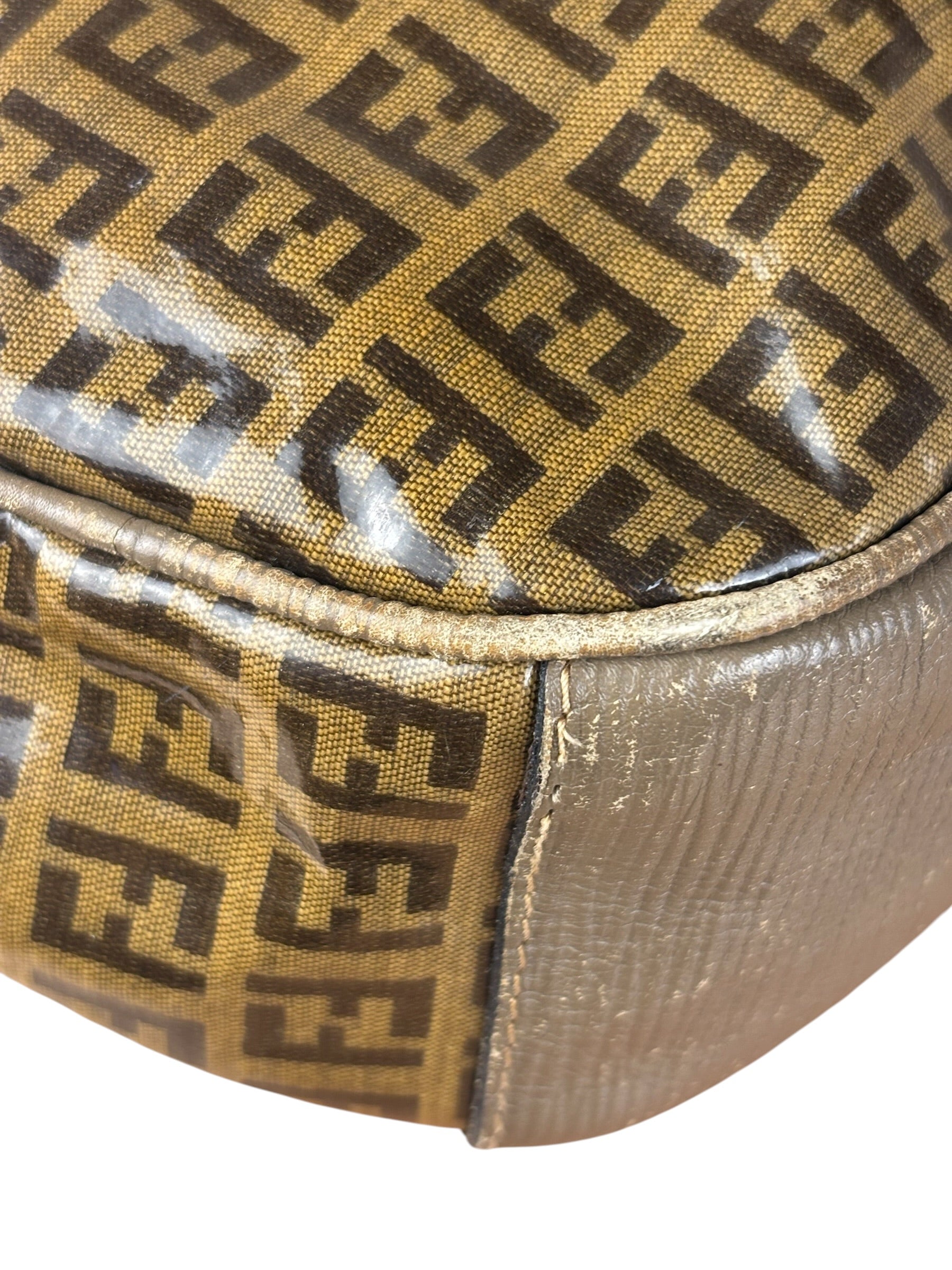 Fendi Vintage FF Brown PVC Handbag