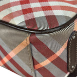 Burberry Nylon Leather Trim Nova Check Crossbody Bag