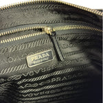 Prada Black Leather Trim/Tessuto Nylon  Shoulder Bag