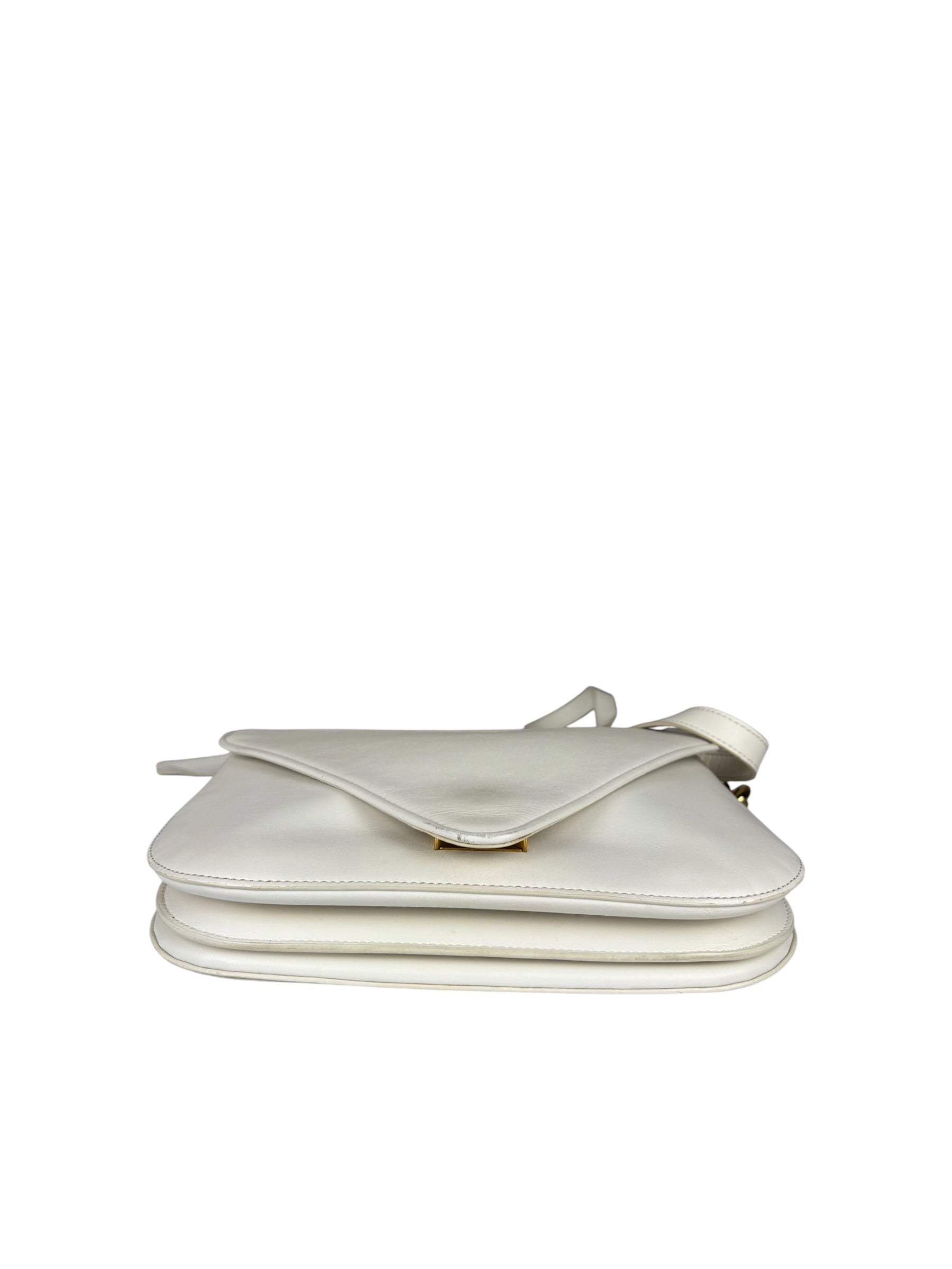 Bottega Veneta White Leather Mount Shoulder Bag
