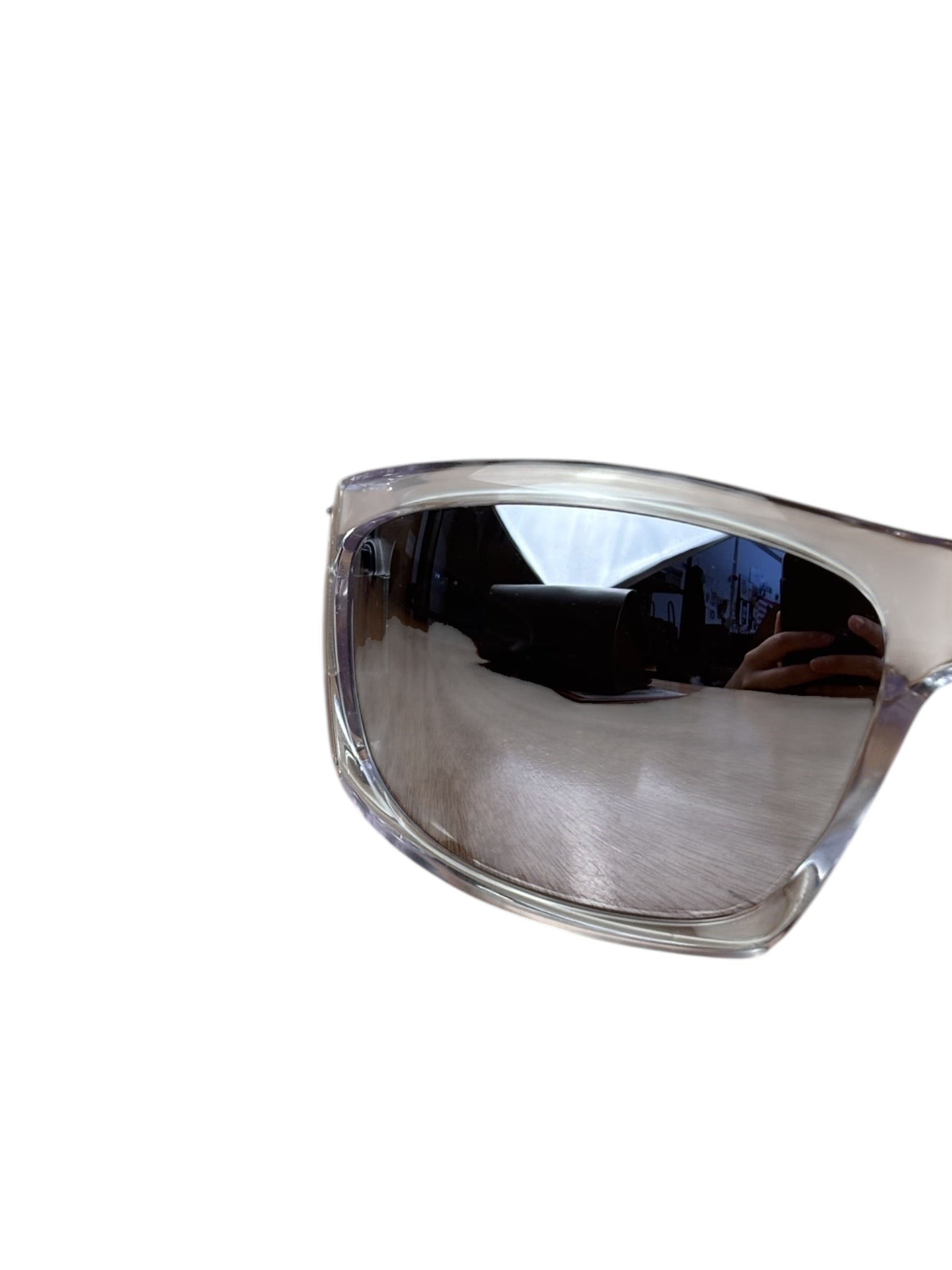 Givenchy Silver Giv Cut Shield Sunglasses