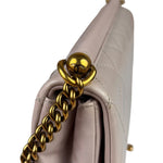Chanel Light Lilac Calfskin Leather Quilted Flap Chain Bag