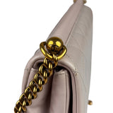 Chanel Light Lilac Calfskin Leather Quilted Flap Chain Bag