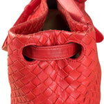 Bottega Veneta Red Leather Intrecciato Garda Woven Hobo Bag