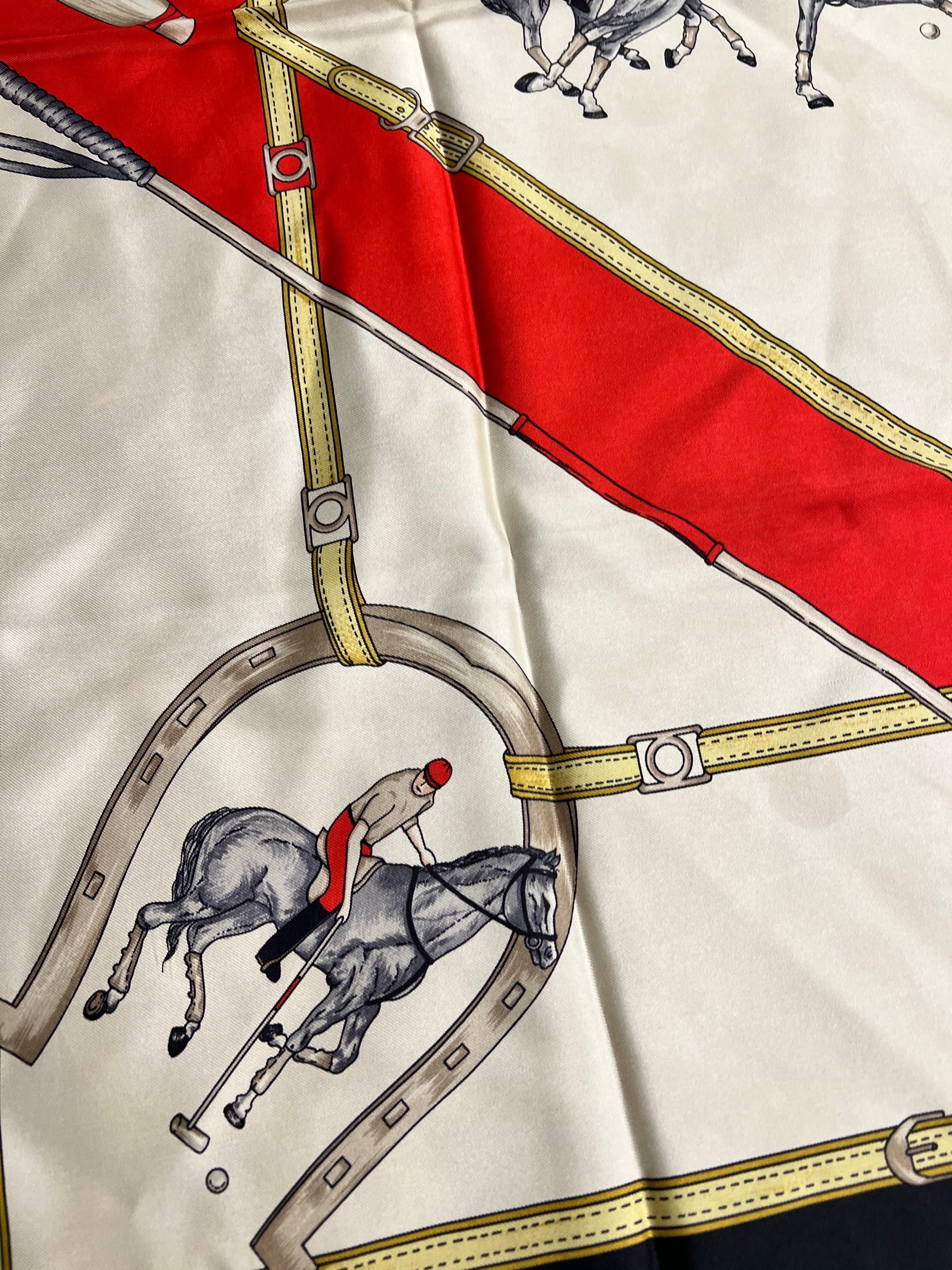 Gucci Vintage Polo Silk Scarf