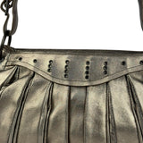 Bottega Veneta Metallic Pleated Shoulder Bag