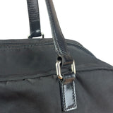 Prada Vintage Black Nylon/Patent Shoulder Bag