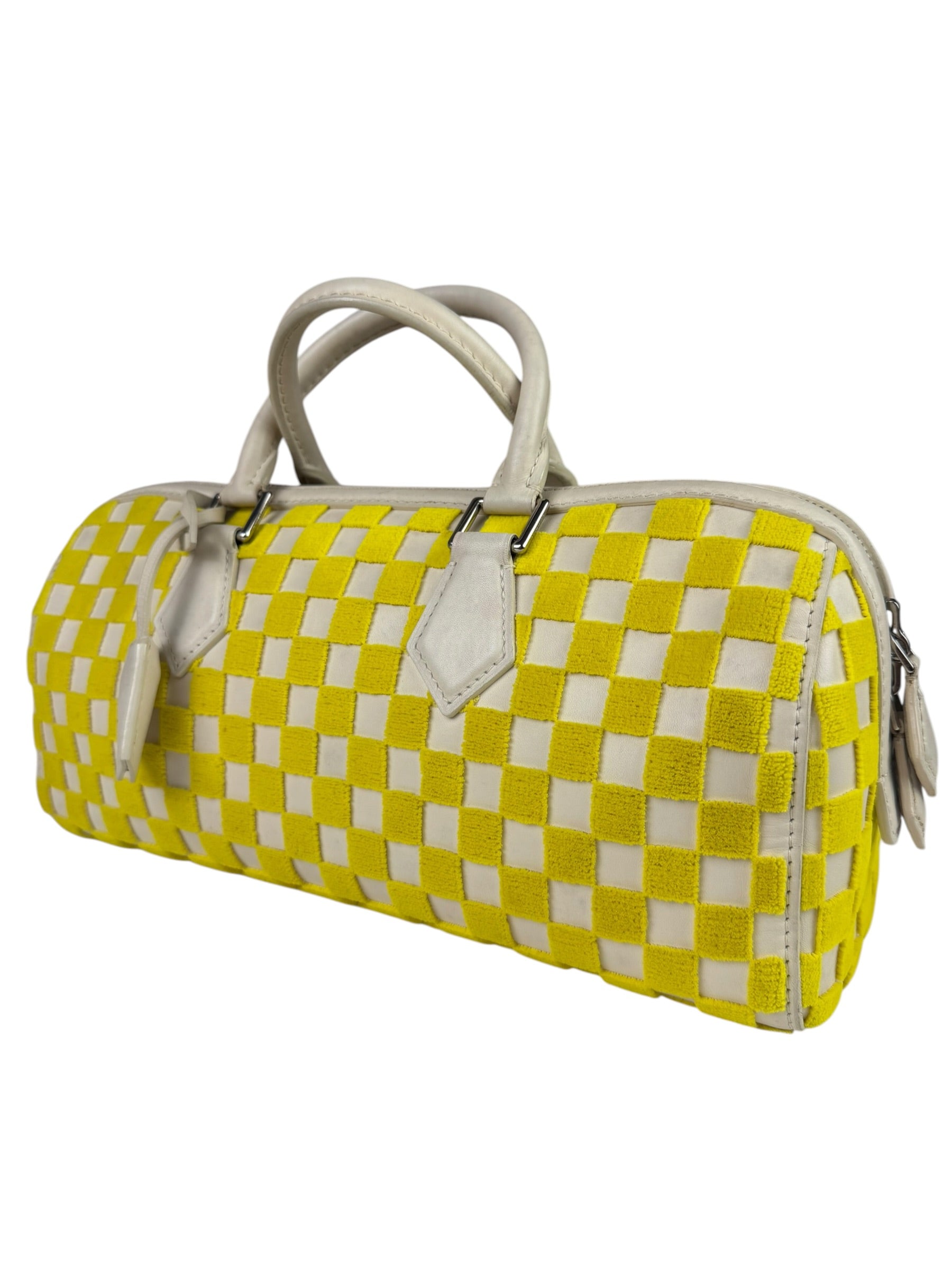 Louis Vuitton Cream/Yellow Damier Cubic Printemps Etè Speedy 2013