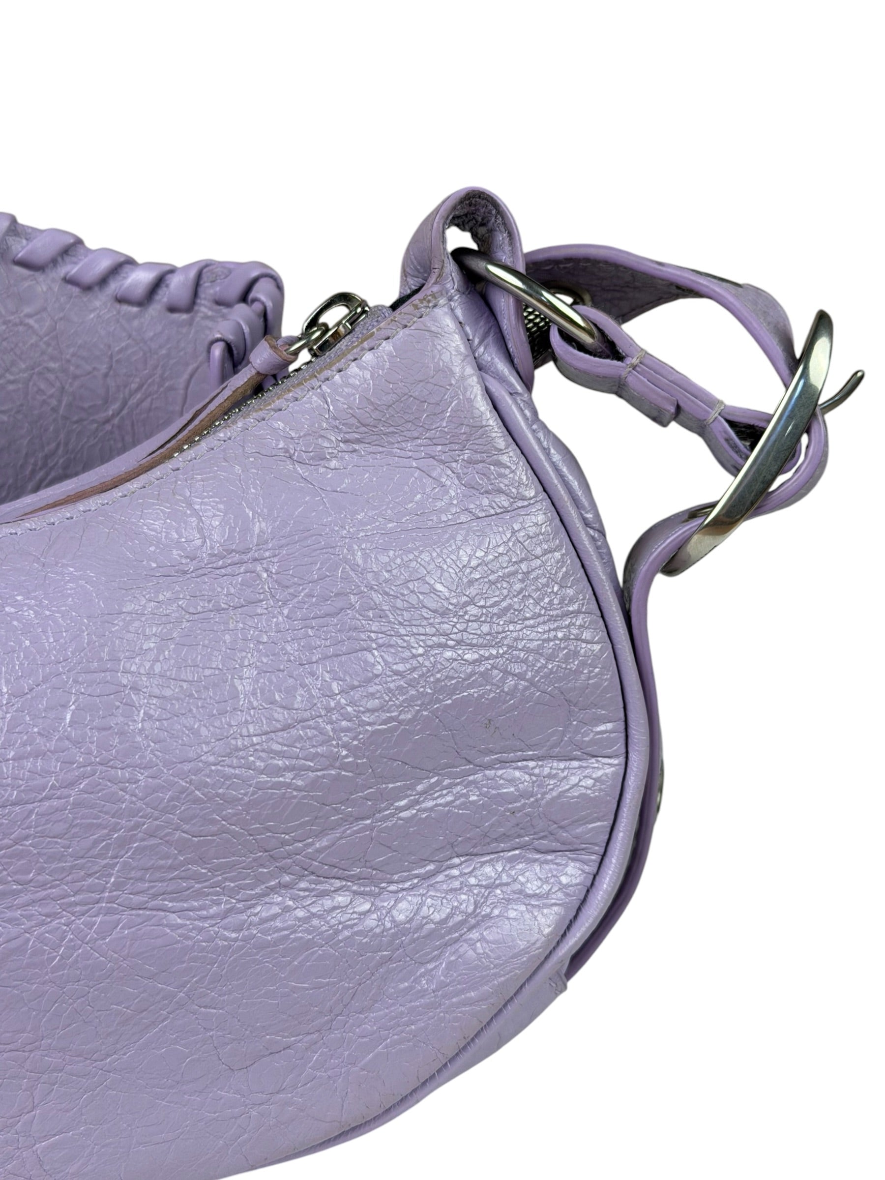 Balenciaga Lilac Calfskin Le Cagole XS Shoulder Bag