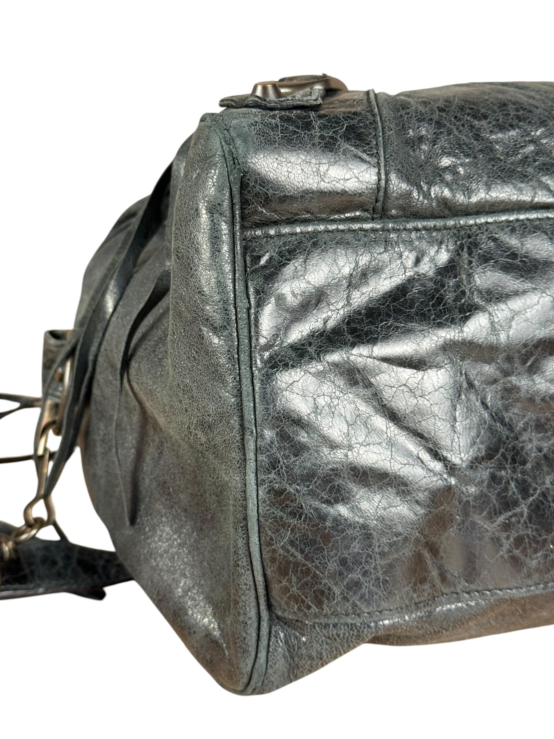 Balenciaga Vintage Dark Blue Leather Classic City Bag
