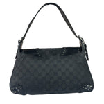 Gucci Vintage Black Horsebit Studded Chain Shoulder Bag