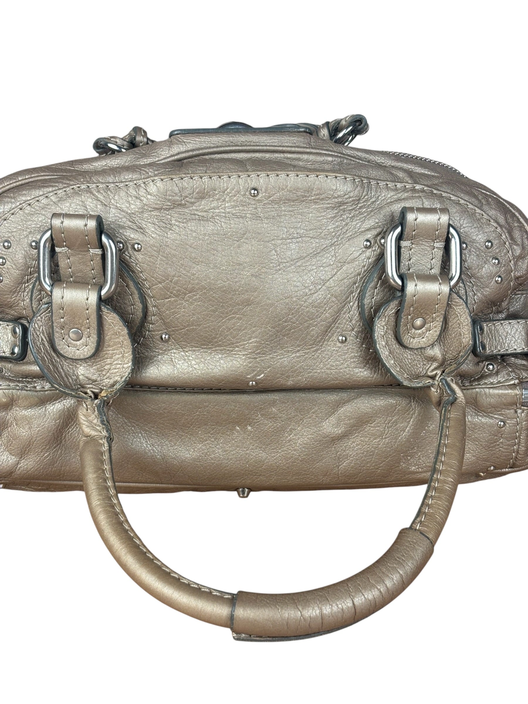 Chloe Metallic Taupe Vintage Paddington