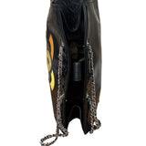 Chanel Black Patent Leather Quilted Lipstick Tote 2011