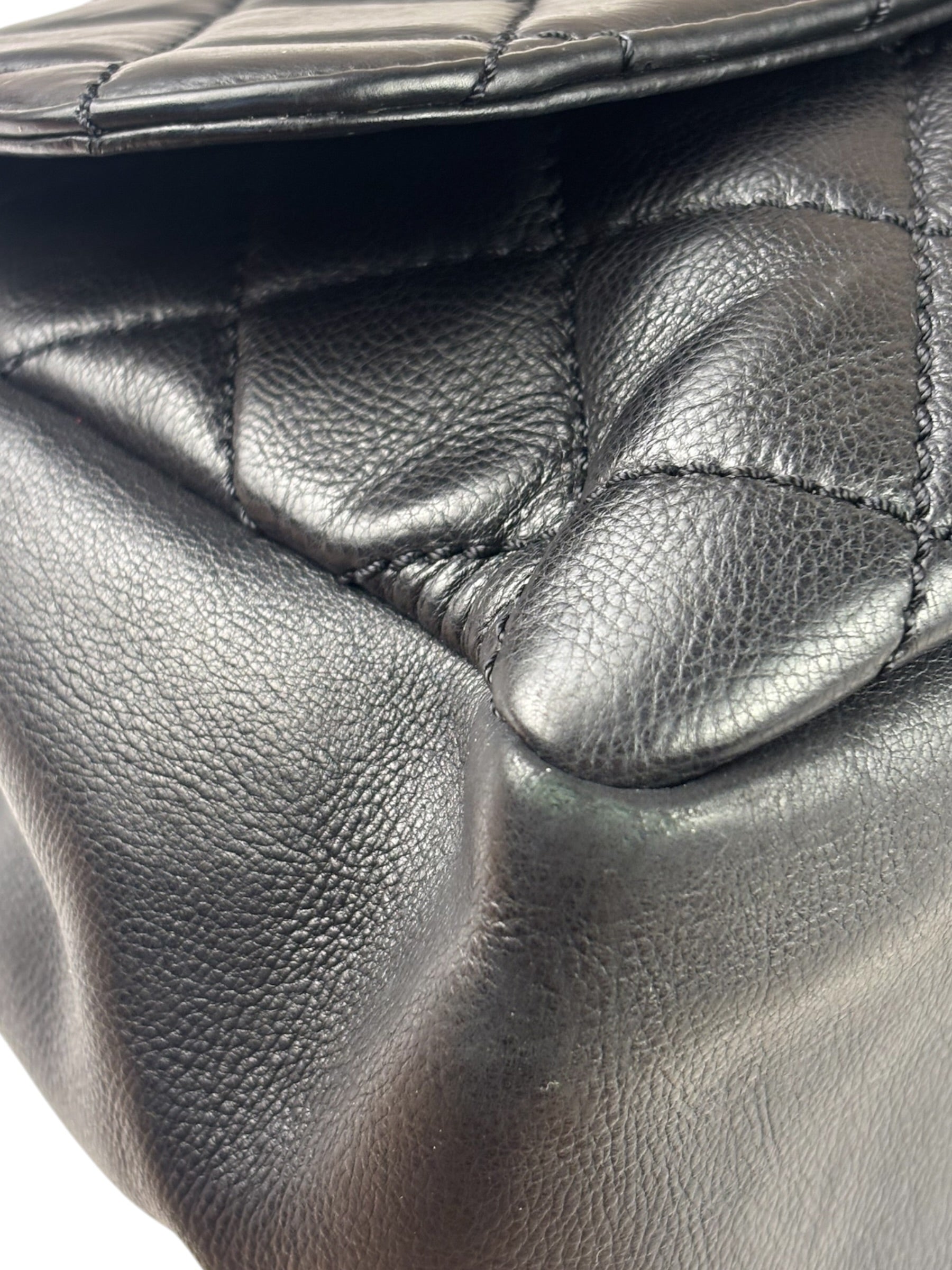 Chanel Vintage Black Quilted Lambskin Shoulder Bag 2010