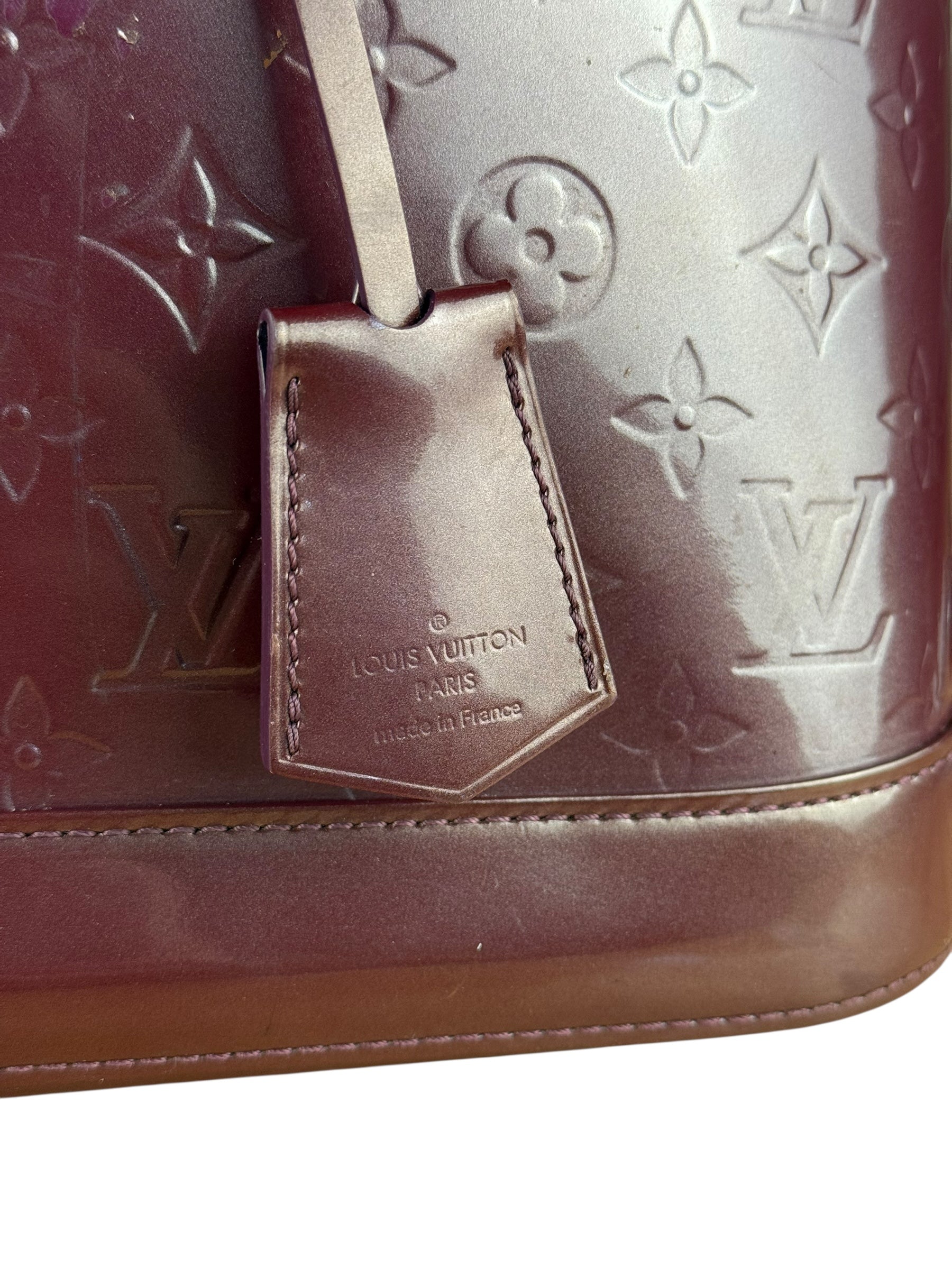 Louis Vuitton Monogram Vernis Alma GM Burgundy